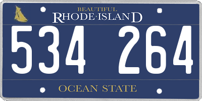 RI license plate 534264