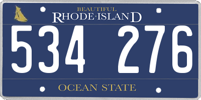 RI license plate 534276
