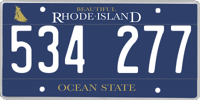 RI license plate 534277