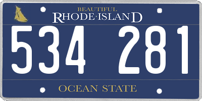 RI license plate 534281