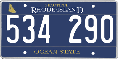 RI license plate 534290