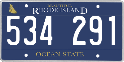 RI license plate 534291