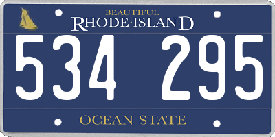 RI license plate 534295