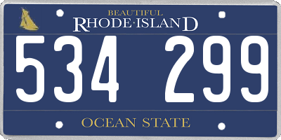 RI license plate 534299