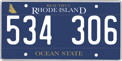 RI license plate 534306