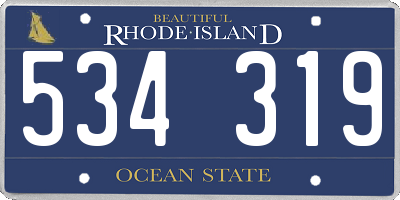 RI license plate 534319