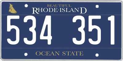 RI license plate 534351