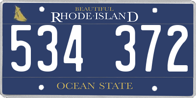 RI license plate 534372