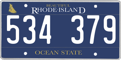 RI license plate 534379