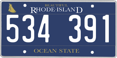 RI license plate 534391