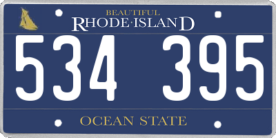 RI license plate 534395