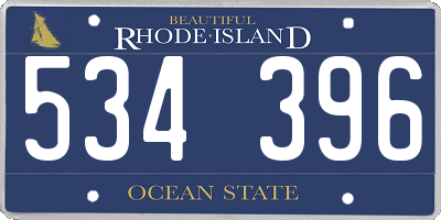 RI license plate 534396