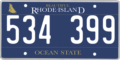 RI license plate 534399