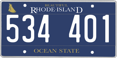 RI license plate 534401