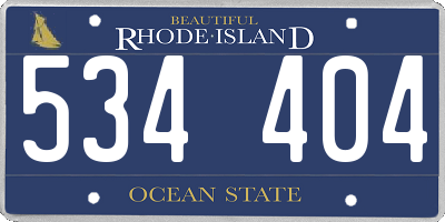 RI license plate 534404