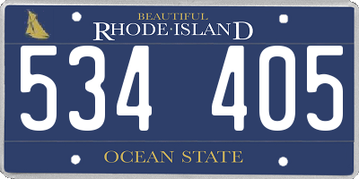 RI license plate 534405
