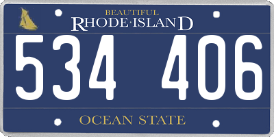 RI license plate 534406