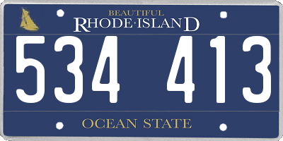 RI license plate 534413