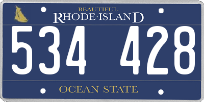 RI license plate 534428