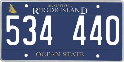 RI license plate 534440