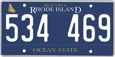 RI license plate 534469