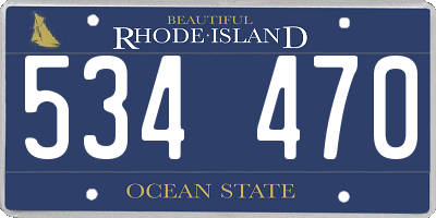 RI license plate 534470