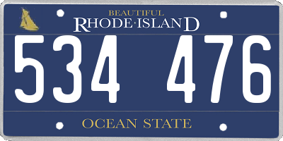 RI license plate 534476