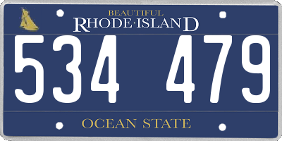 RI license plate 534479