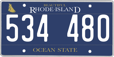 RI license plate 534480