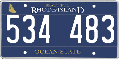 RI license plate 534483