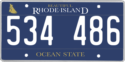 RI license plate 534486