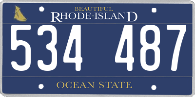 RI license plate 534487