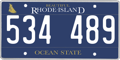 RI license plate 534489