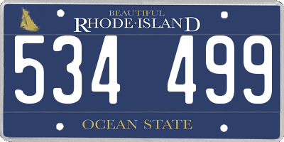 RI license plate 534499
