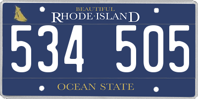 RI license plate 534505