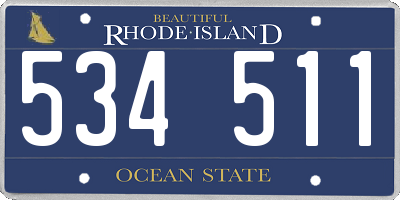 RI license plate 534511
