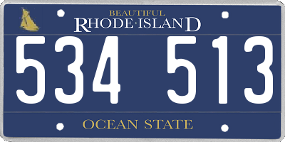 RI license plate 534513