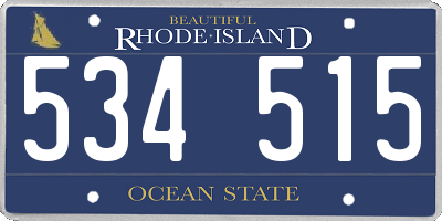 RI license plate 534515