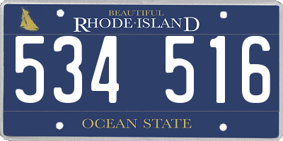 RI license plate 534516