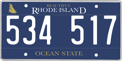RI license plate 534517