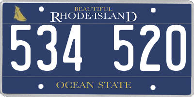 RI license plate 534520