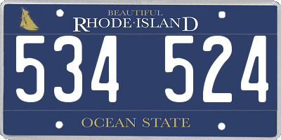 RI license plate 534524