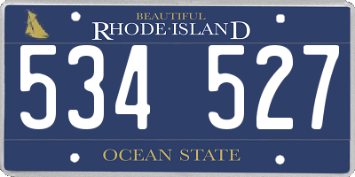 RI license plate 534527