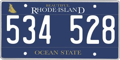 RI license plate 534528