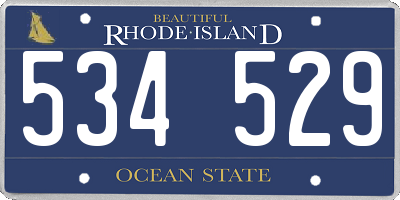 RI license plate 534529