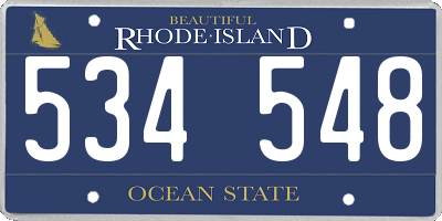 RI license plate 534548