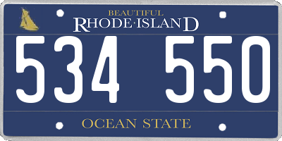 RI license plate 534550