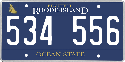 RI license plate 534556