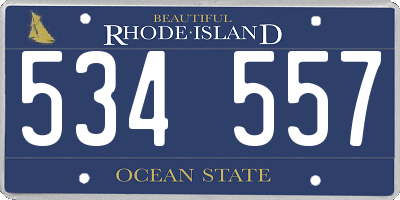 RI license plate 534557