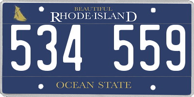 RI license plate 534559